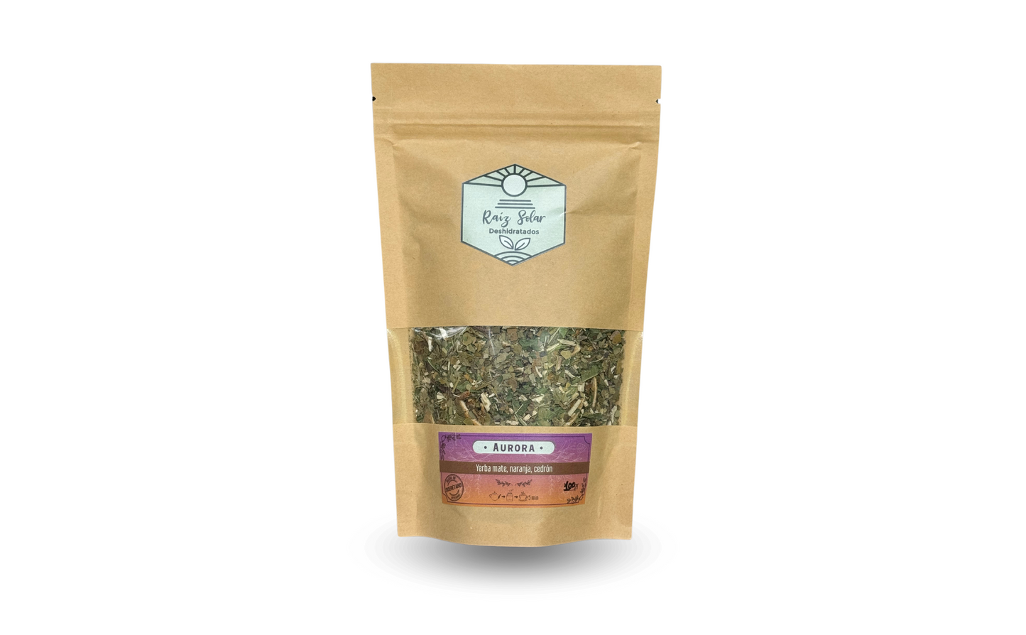 Aurora Té - Tisana Energizante con Yerba Mate, Naranja y Cedrón.